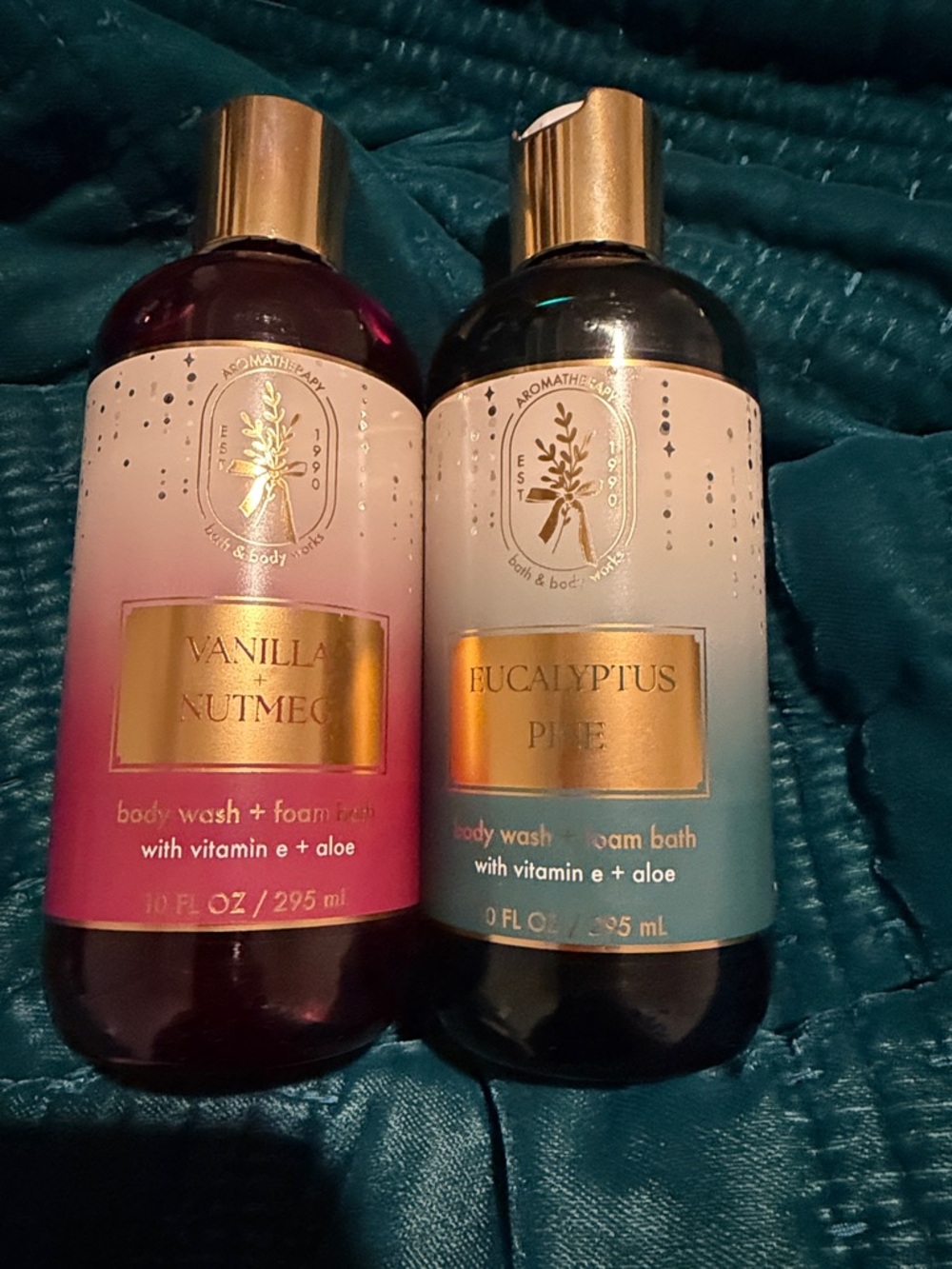 Vanilla Nutmeg & Eucalyptus Body Wash Duo - Pink and Teal NWT Limited Edition